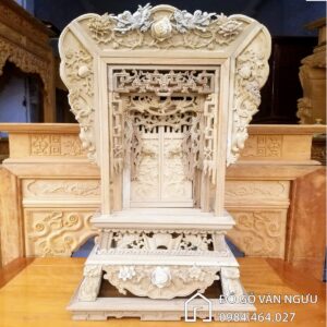 Khám Thờ Gia Tiên Gỗ Dổi KT06