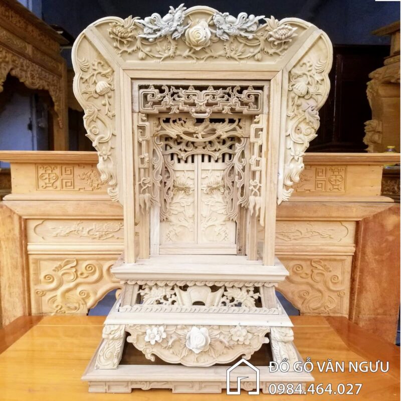 Khám Thờ Gia Tiên Gỗ Dổi KT06
