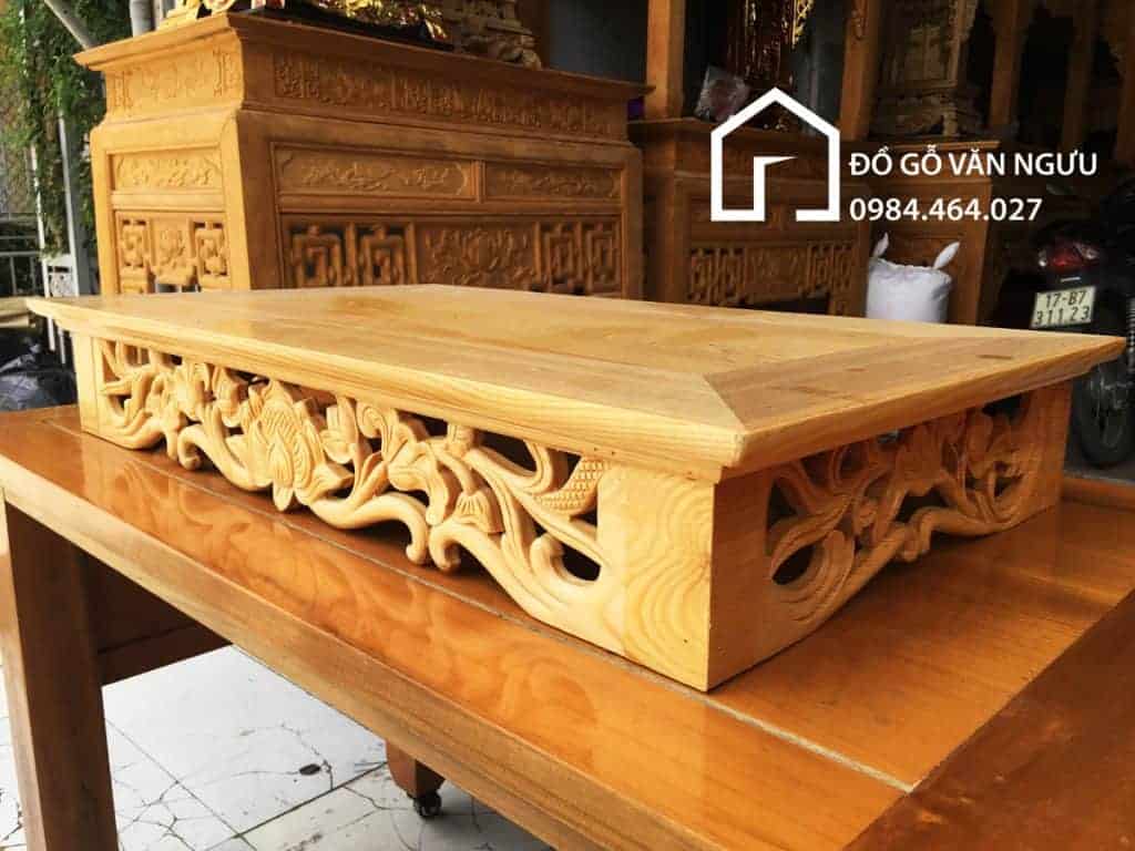Bàn Thờ Treo Tường Gỗ Pơ Mu BTT-2