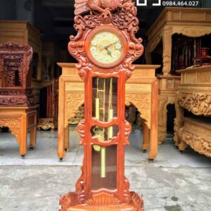 Đồng hồ đứng gỗ hương DHD-1