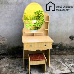Bàn Phấn Gỗ Min Mài Trắng BP-2