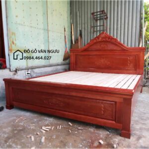 Giường ngủ gỗ lát công chúa GN09 trái