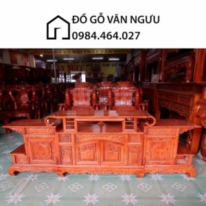 kệ tivi gỗ hương mái cuốn VT26