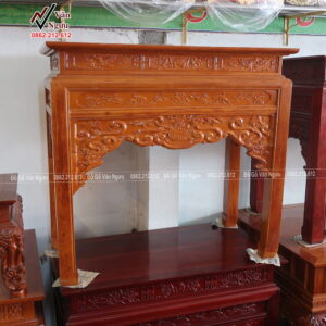 Án Gian Gỗ Mít Sen Hạc 1m27 BT20 (1)