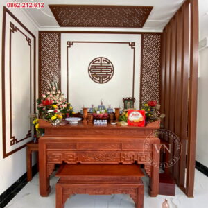 Vách Gỗ CNC Phòng Thờ VN17