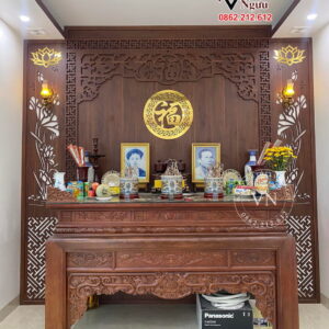 Vách Ốp Tường Bàn Thờ Hoa Sen VN01