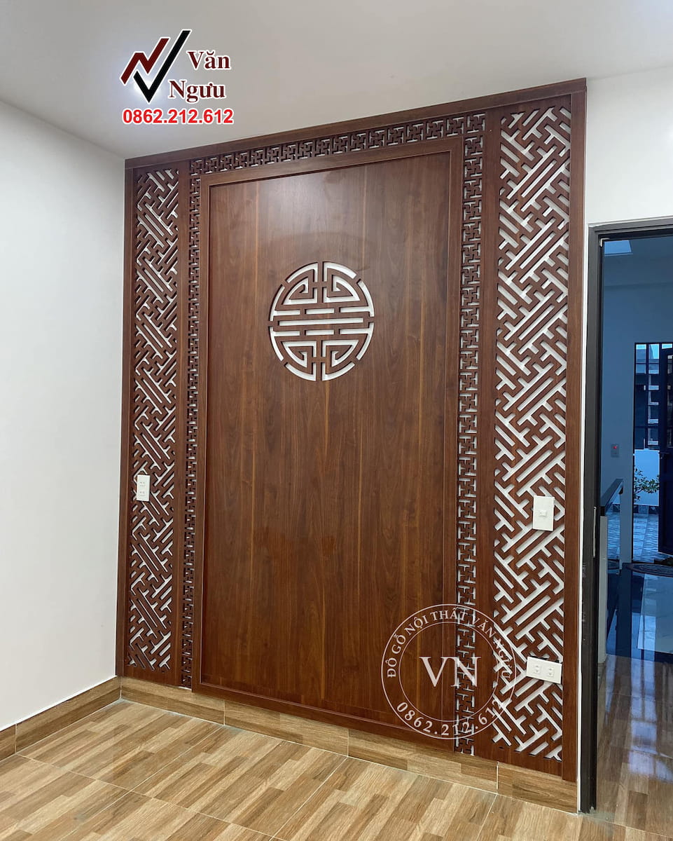 Vách Thờ CNC Chữ Vạn Thọ VN08 » Đồ Gỗ Văn Ngưu