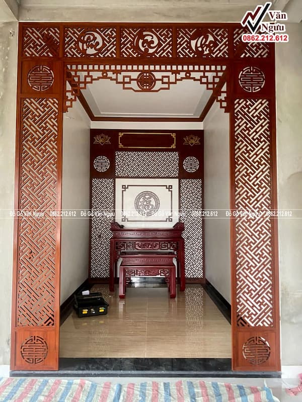 vách cnc phòng thờ