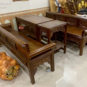 Bàn Ghế Trường Kỷ Tứ Quý Yếm Liền TK03