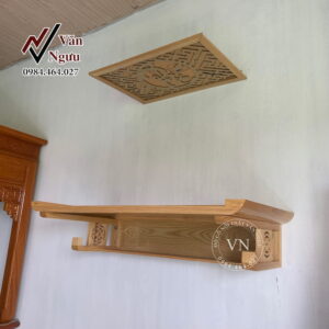 Bàn Thờ Treo Tường Chung Cư Gỗ Sồi Chữ Phúc TT03 (1)