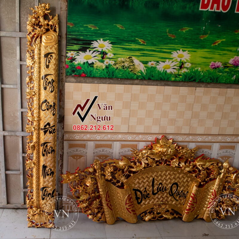 Câu đối thờ gia tiên chữ Việt